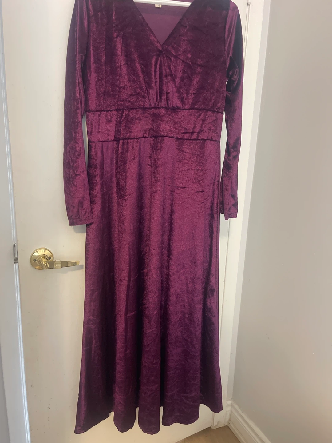 Purple Velvet Maxi Dress