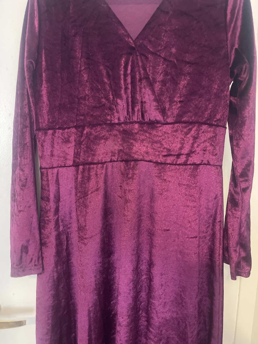 Purple Velvet Maxi Dress - photo 2