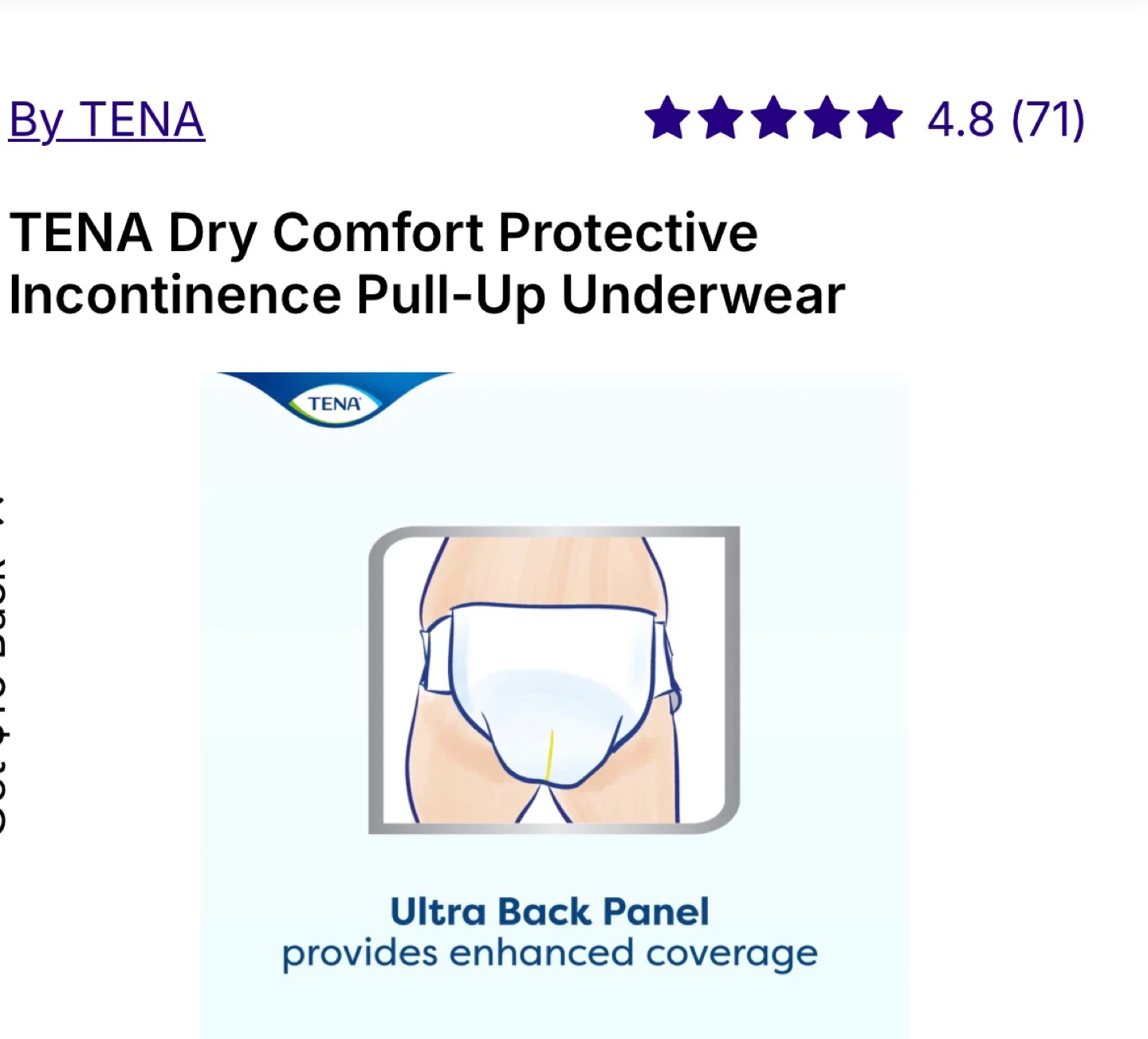 TENA Dry Comfort Protective Underwear - Size Medium (20 Pack) - photo 3