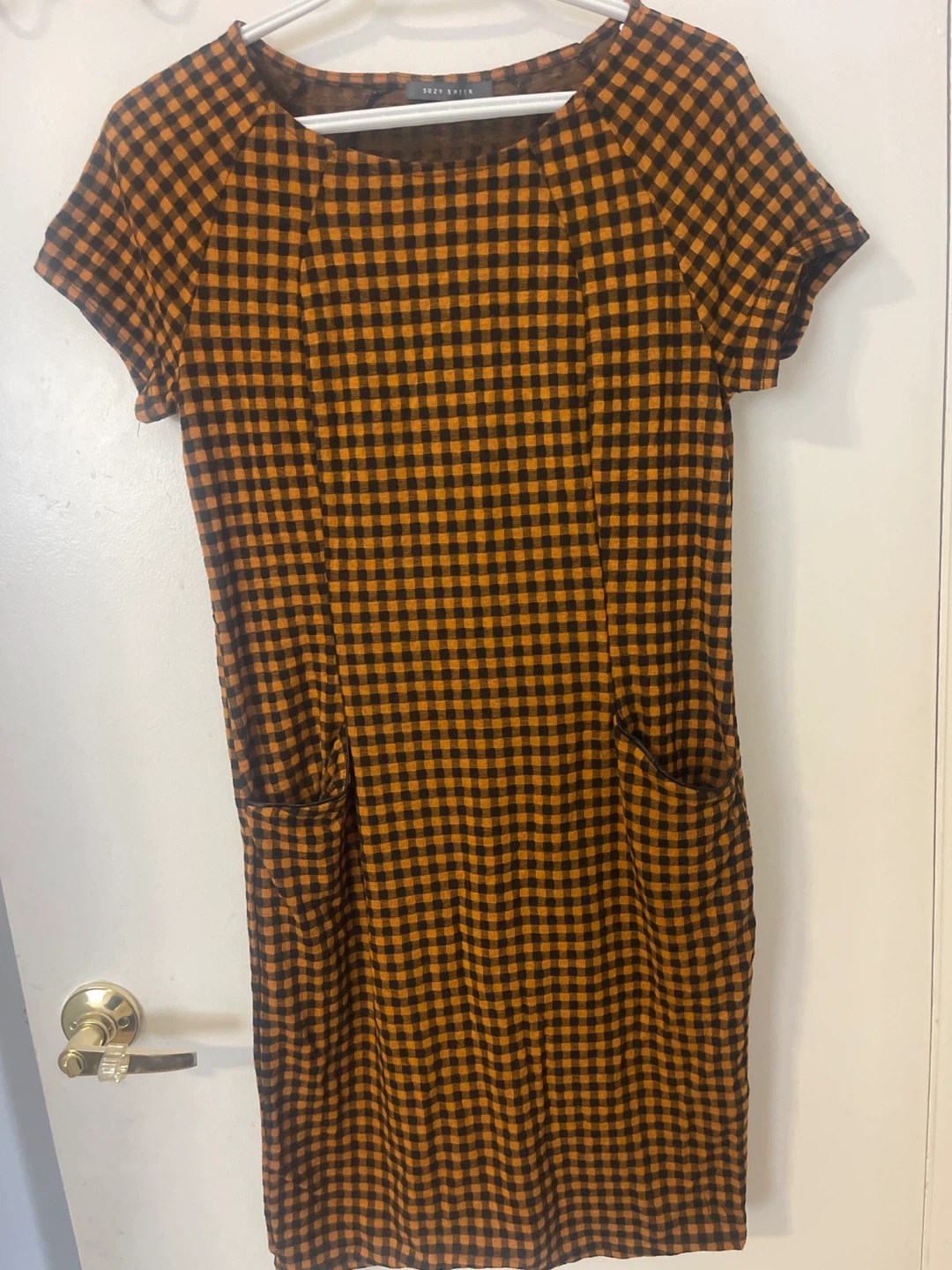 Dress - Orange/Black