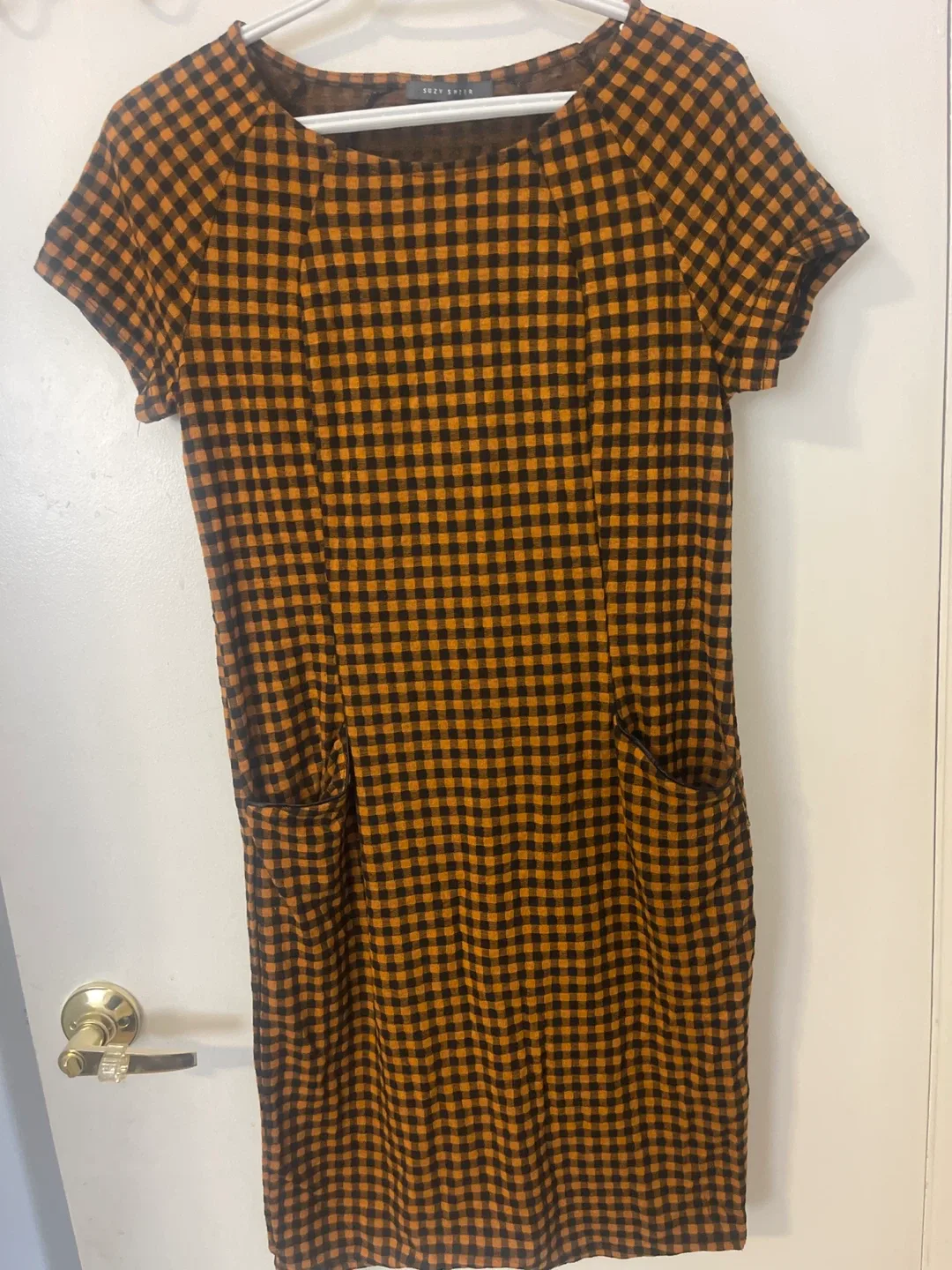 Dress - Orange/Black
