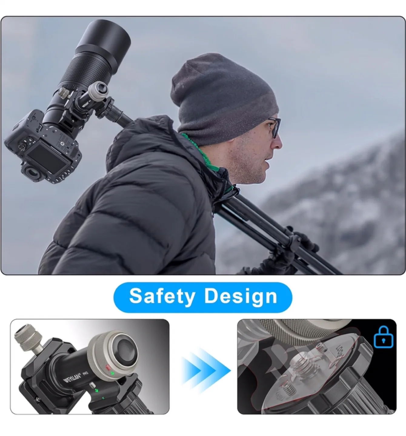WEYLLAN PH3 Camera Gimbal Tripod Head