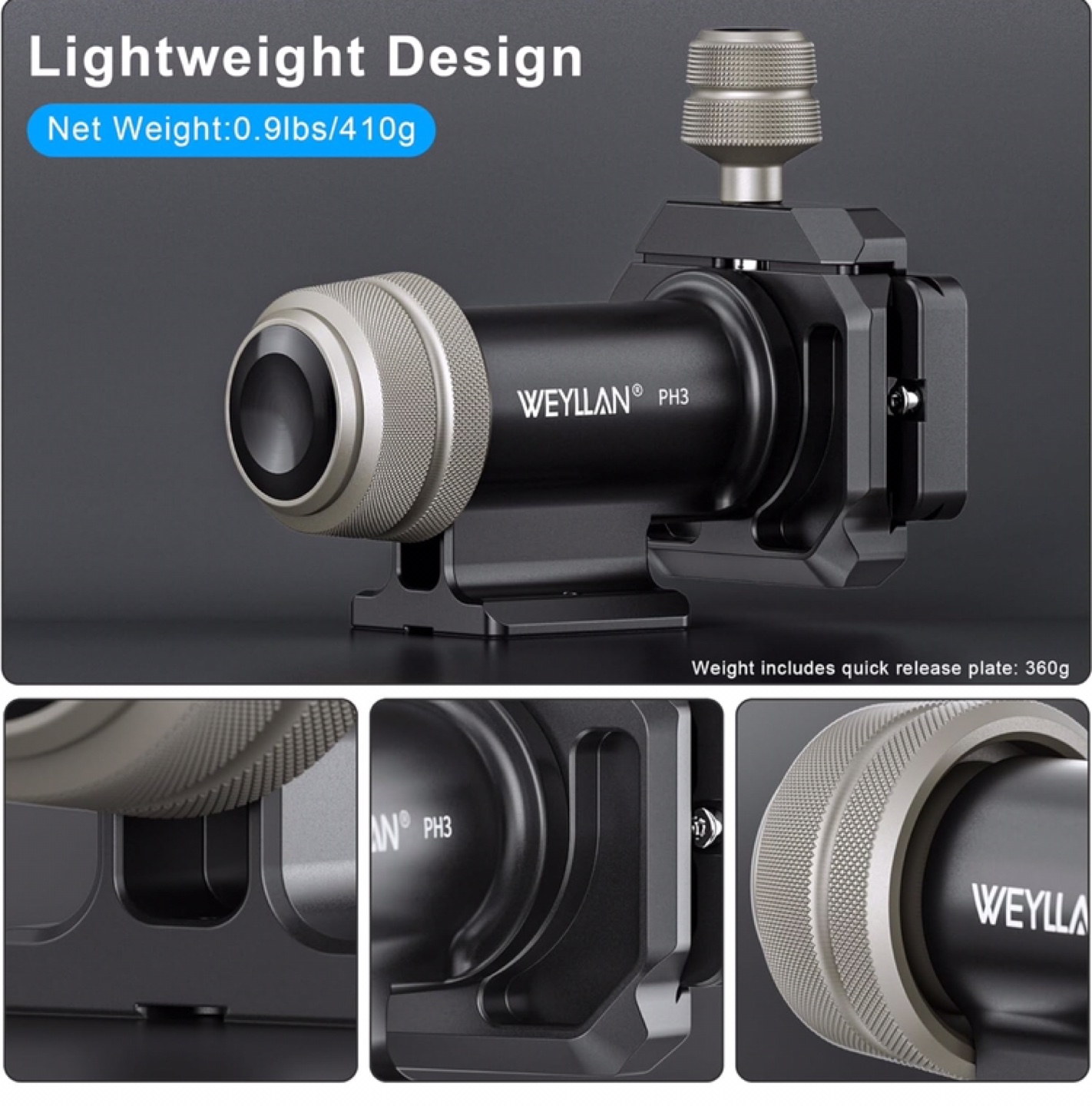 WEYLLAN PH3 Camera Gimbal Tripod Head - photo 2