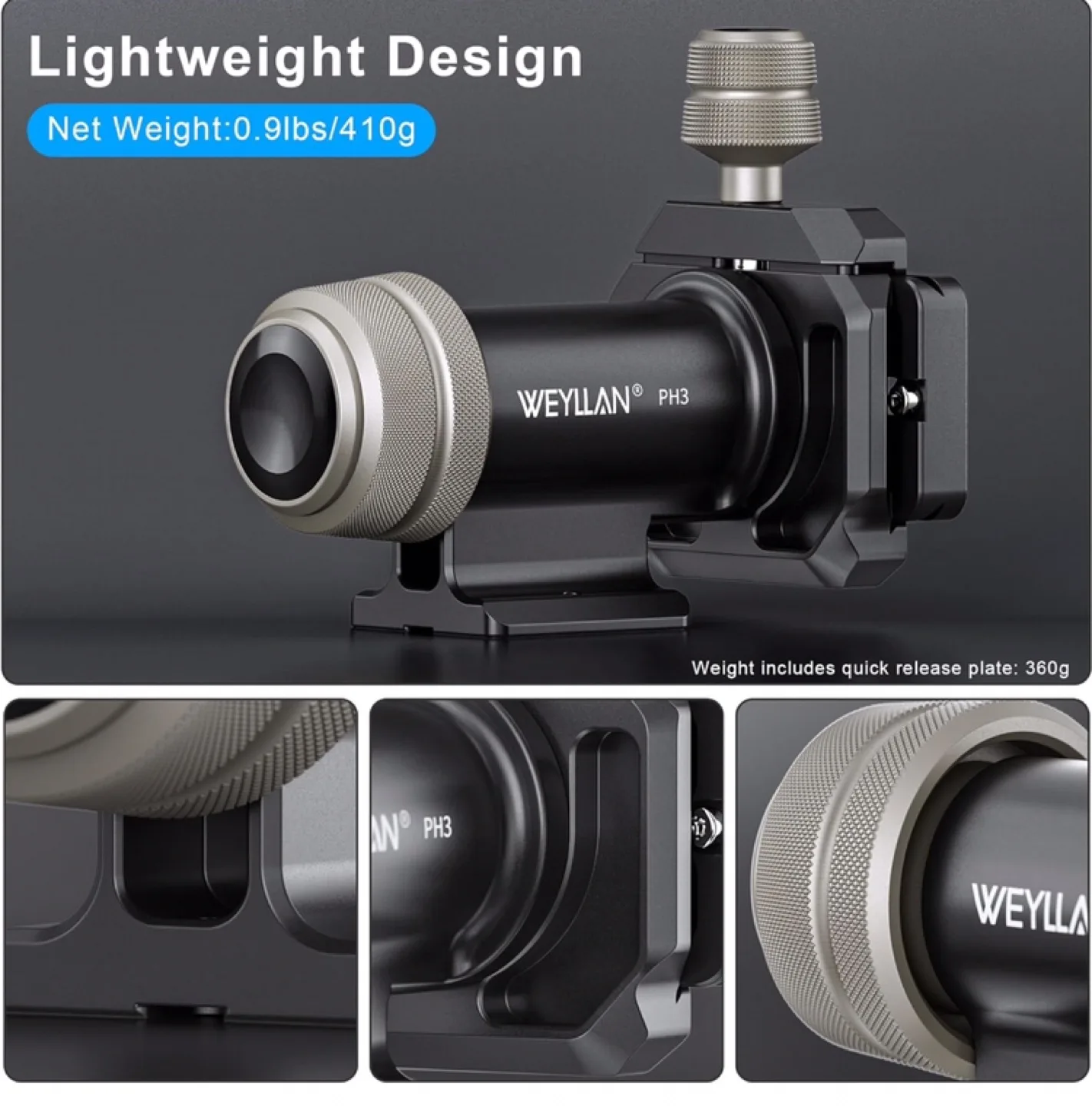 WEYLLAN PH3 Camera Gimbal Tripod Head - photo 2