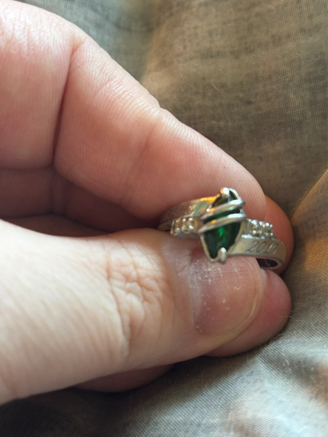 Sterling Silver Emerald Ring 2019