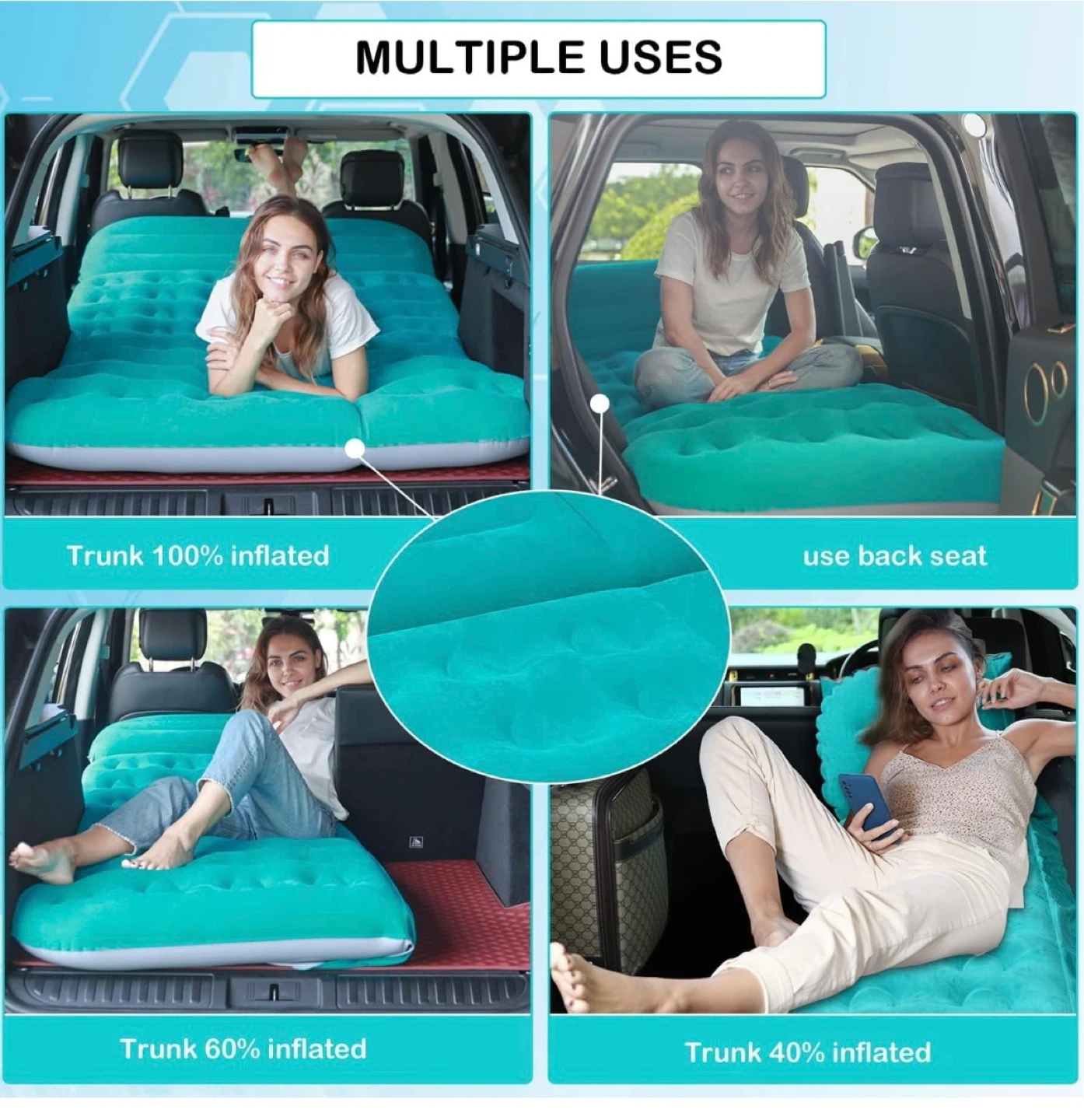 Inflatable Car Air Mattress - Queen Size - photo 3