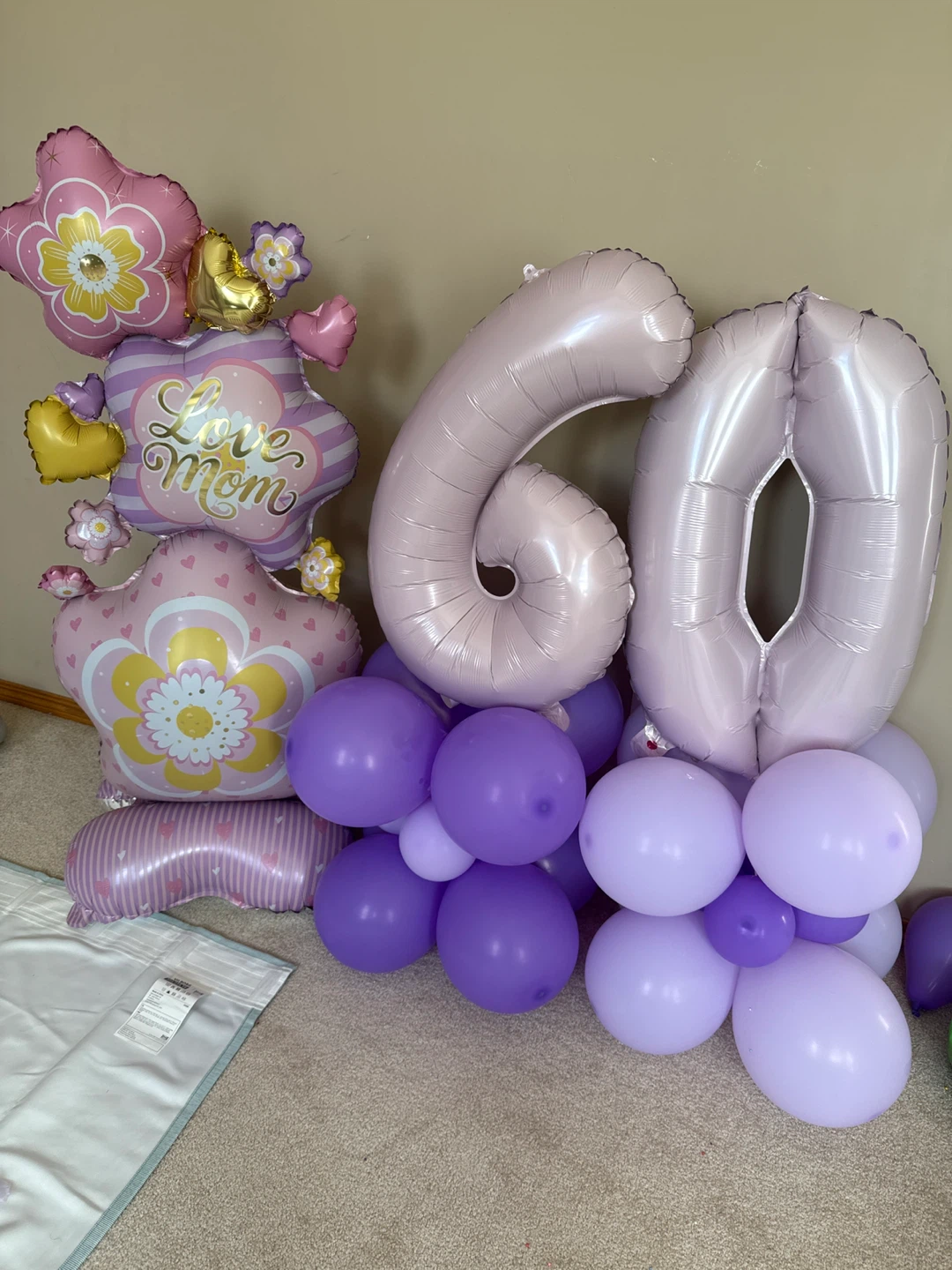 60th Birthday Balloons - Purple & Pink - photo 2