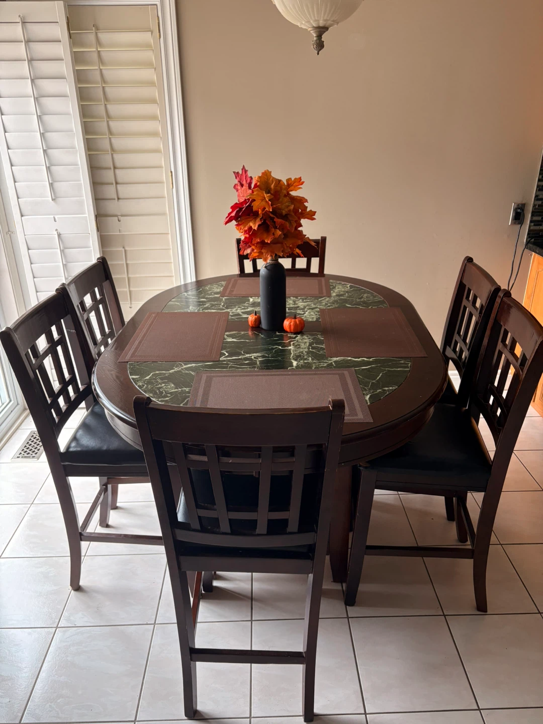 Dining Table Set with 6 Chairs