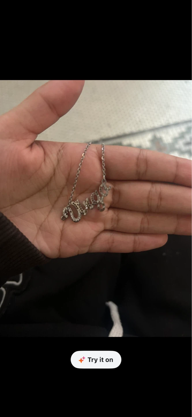 Silver Name Necklace "Virgo"
