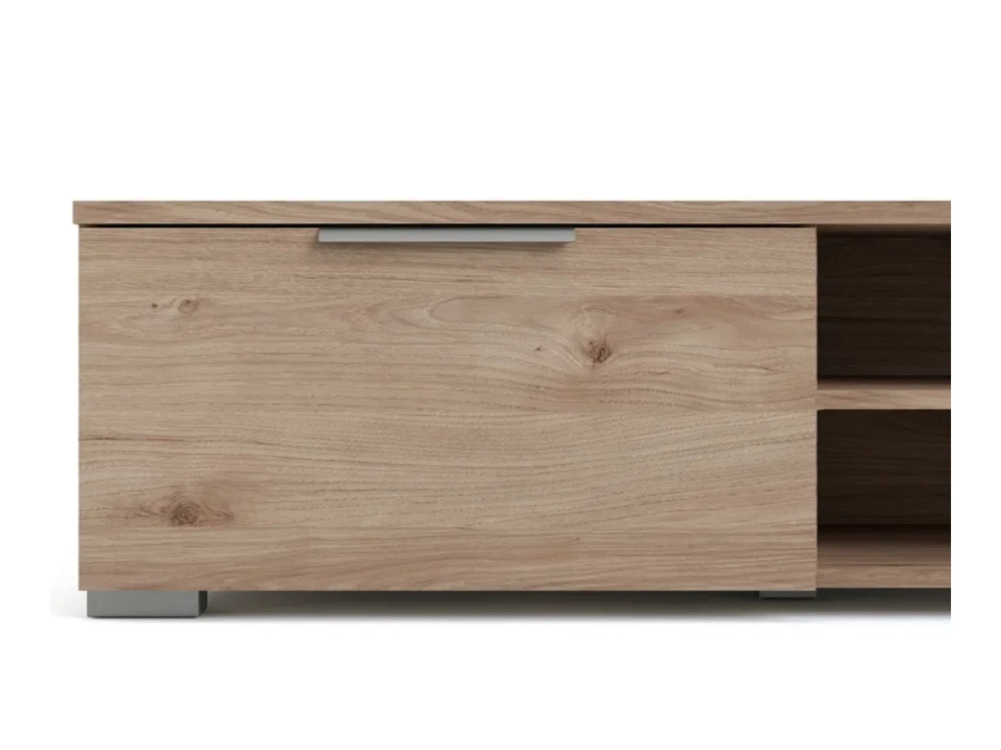 Light Oak 68” TV Stand with Drawers and Shelves - photo 4