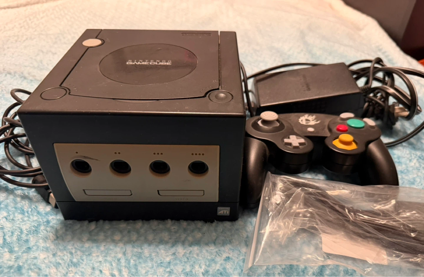 Nintendo GameCube Console with Controller and Power Adapter