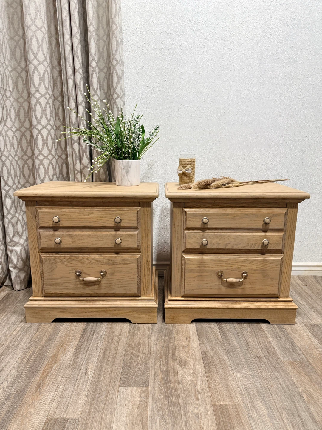 Rustic Farmhouse Style Nightstands / Side Table Set - photo 2