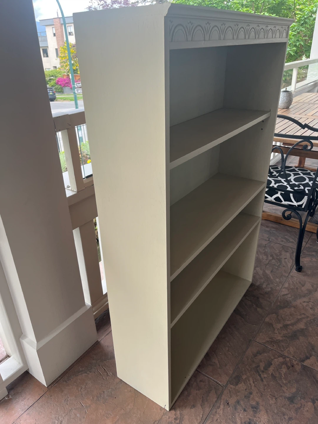 White 4-Shelf Bookcase - photo 2