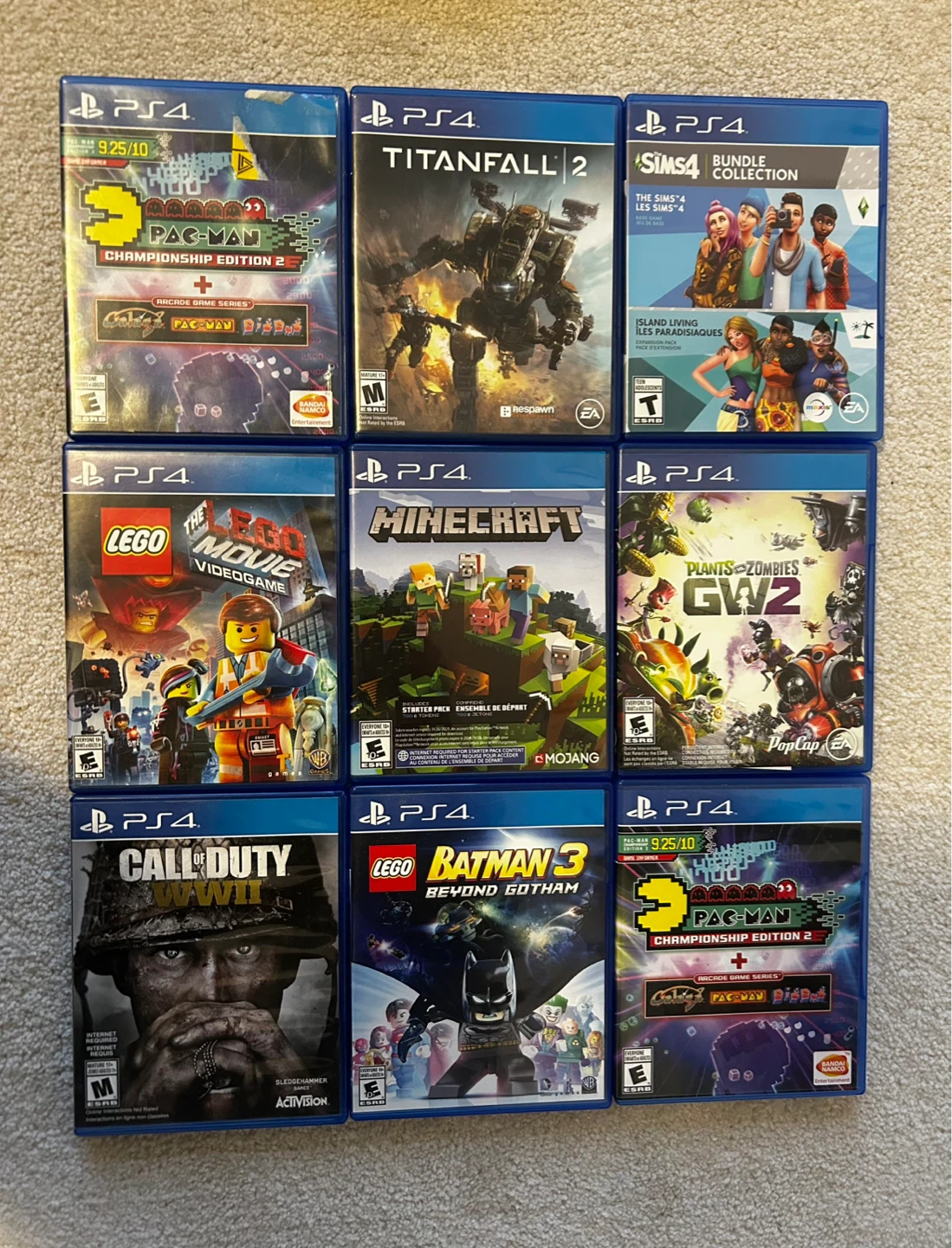 PS4 Video Game Bundle - 9 Games