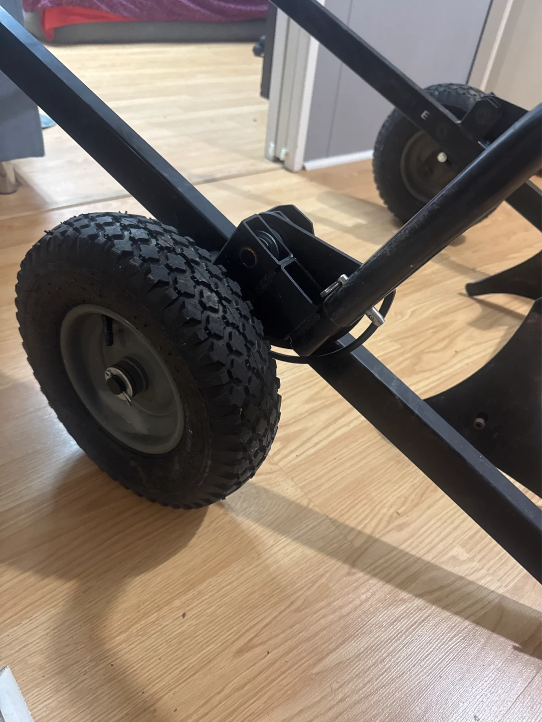 Black Folding Utility Cart with Wheels - photo 3