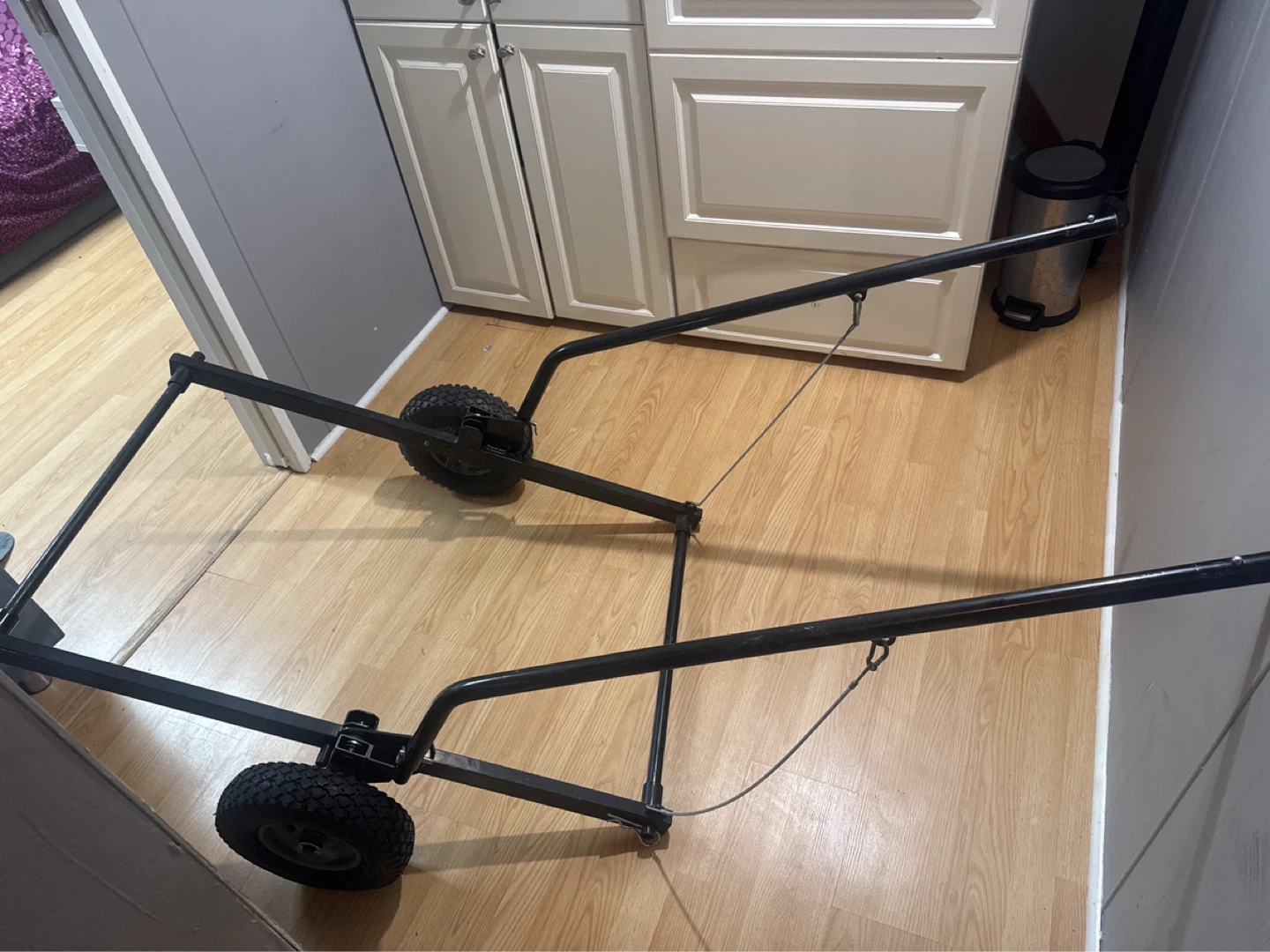 Black Folding Utility Cart with Wheels