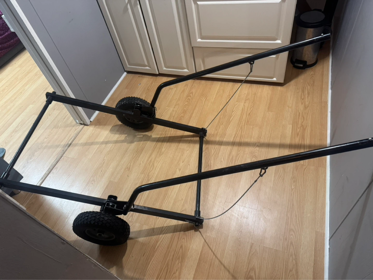 Black Folding Utility Cart with Wheels - photo 2