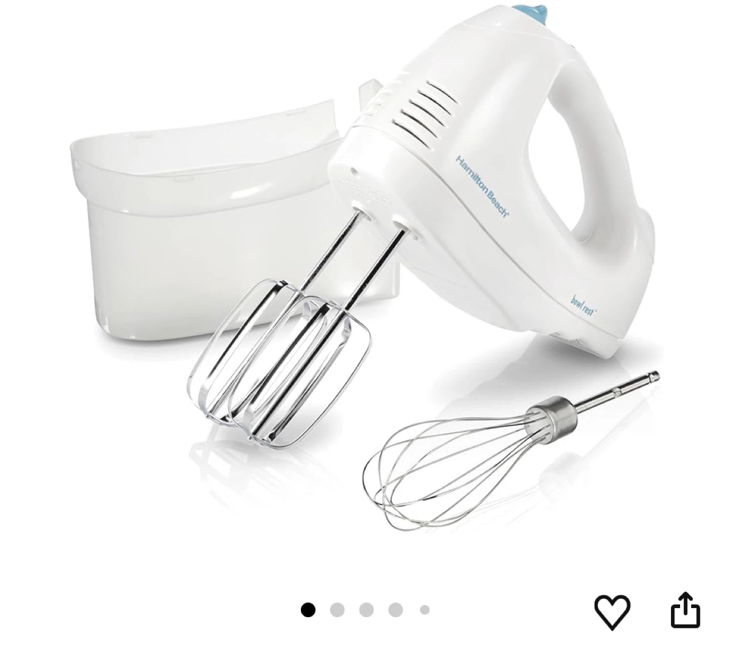 Hamilton Beach 6 Speed Hand Mixer with Snap-On Case - photo 2