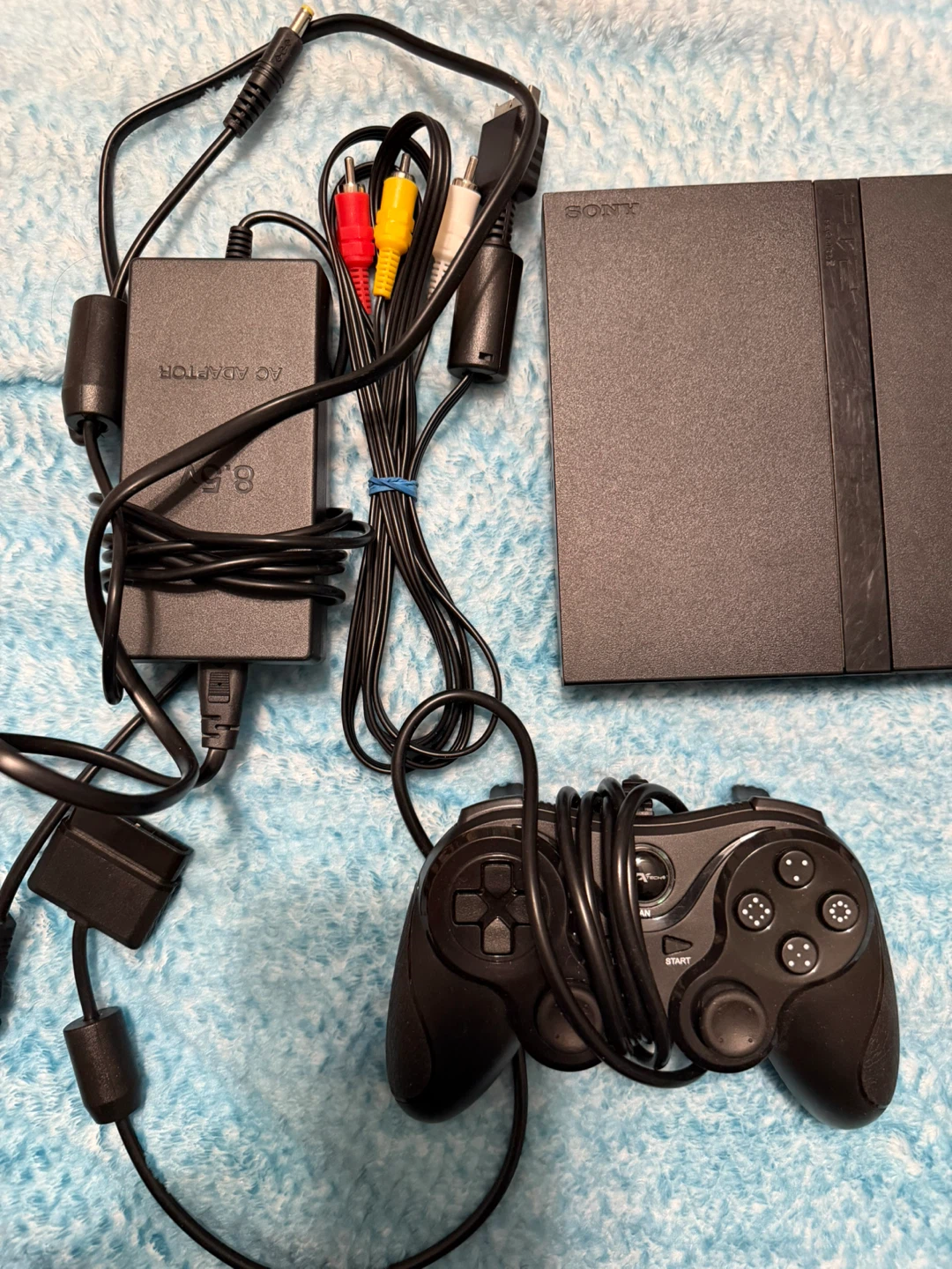 Sony PlayStation 2 Slim Console with Controller and Adapter - photo 2