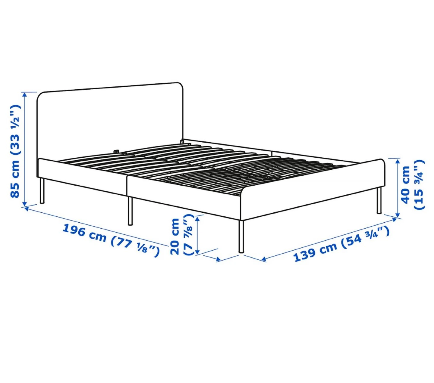 IKEA NEIDEN Bed Frame-7” Foam Mattress included - photo 3