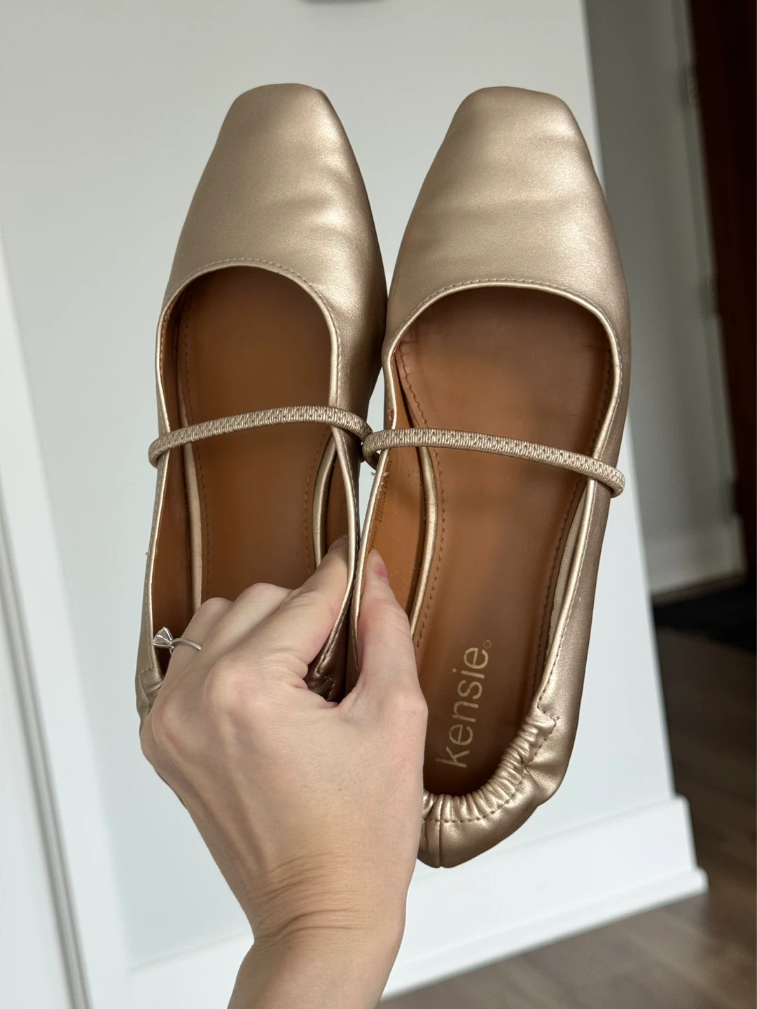 Kensie Gold Ballet Flats