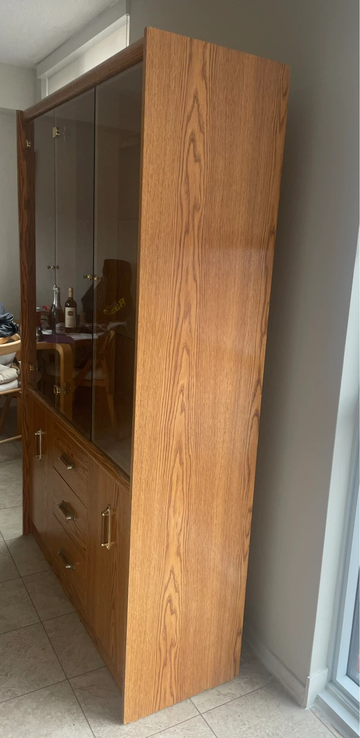 Wooden China Cabinet with Glass Doors - photo 5