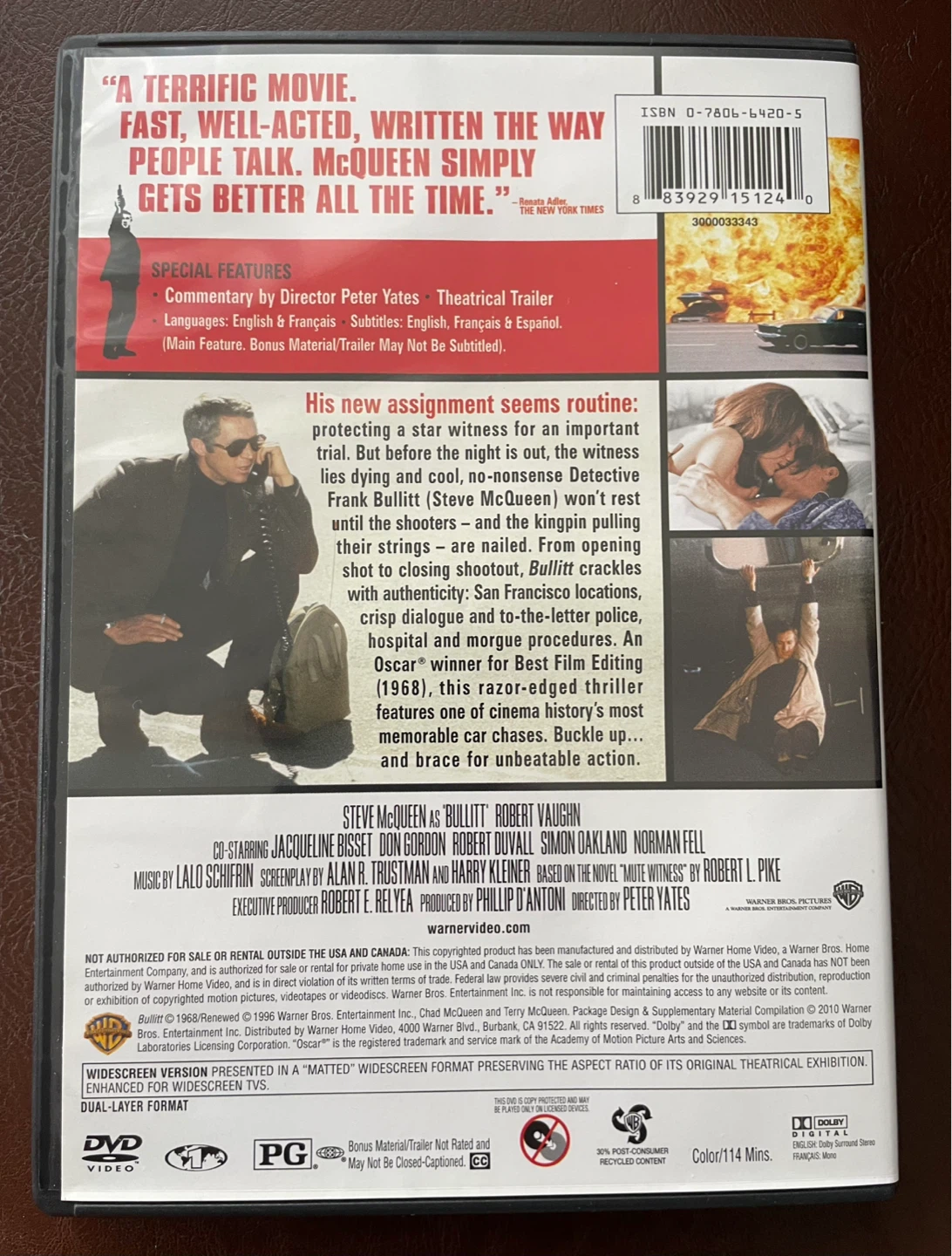 Steve McQueen Bullitt Dvd - photo 2