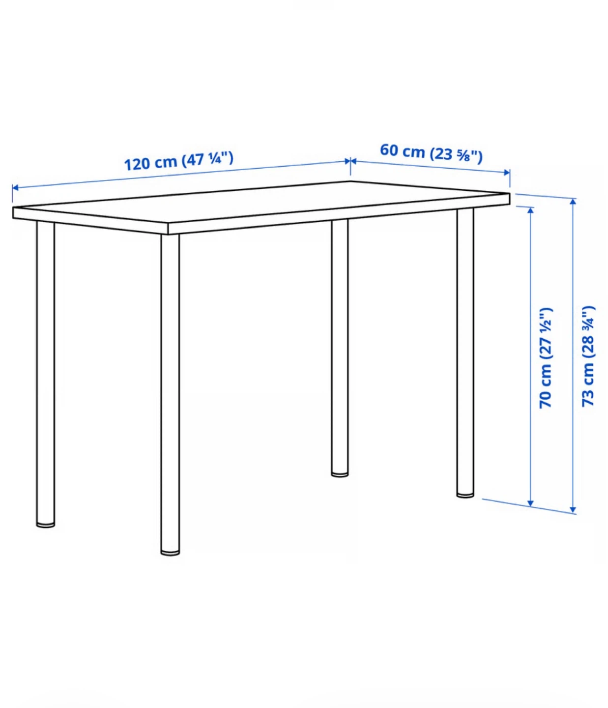 IKEA LINNMON / ADILS Table - Black - photo 2