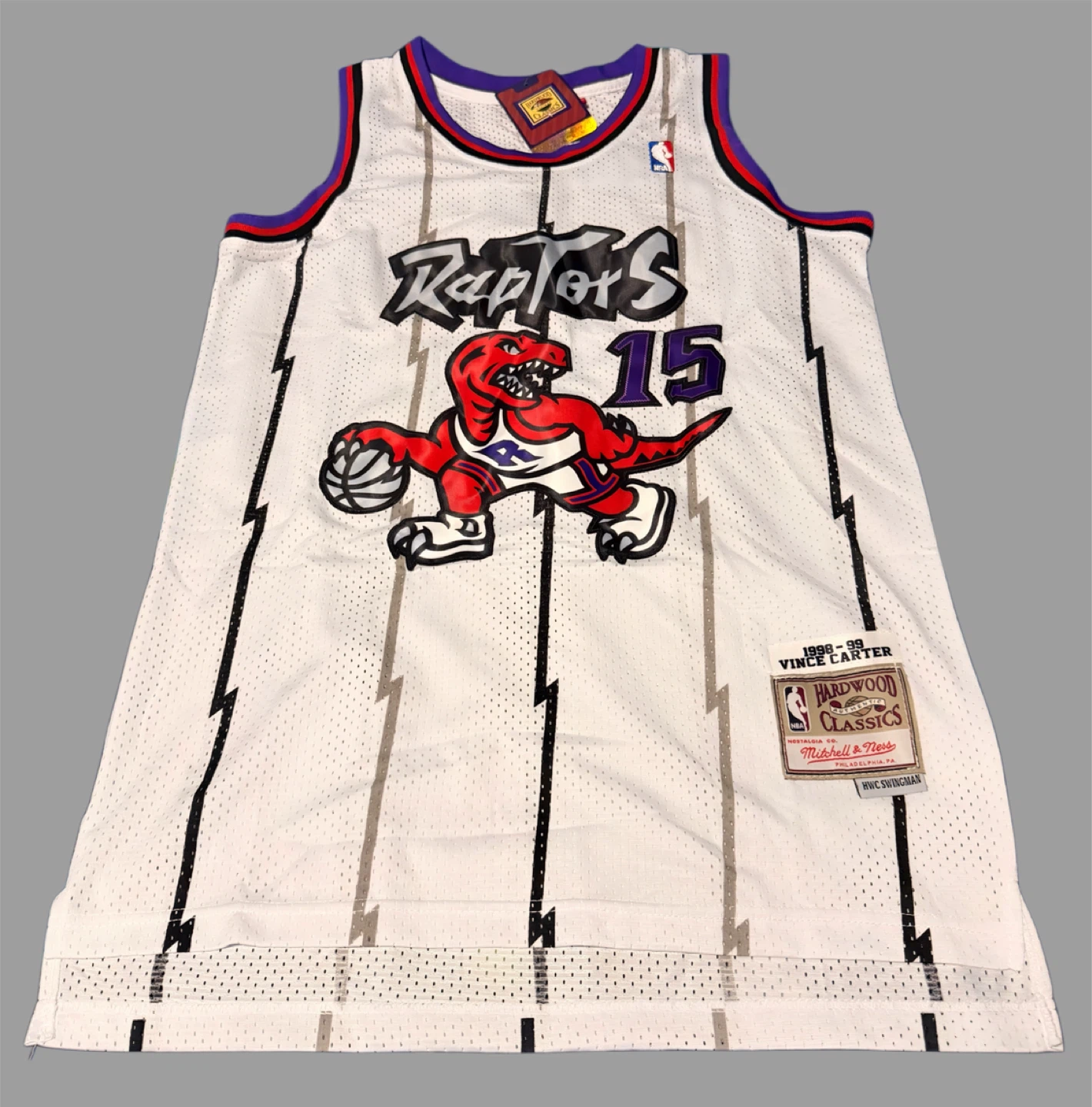Vince Carter Raptors White Jersey #15 Retro Men’s Large