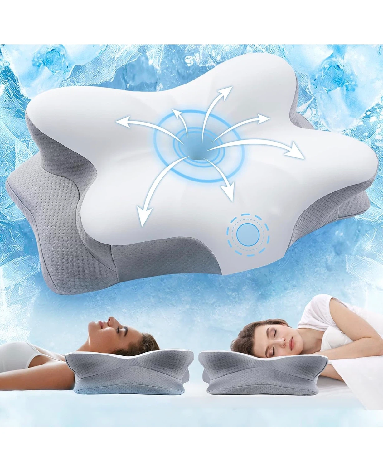 Ergonomic Memory Foam Pillow for Pain Relief