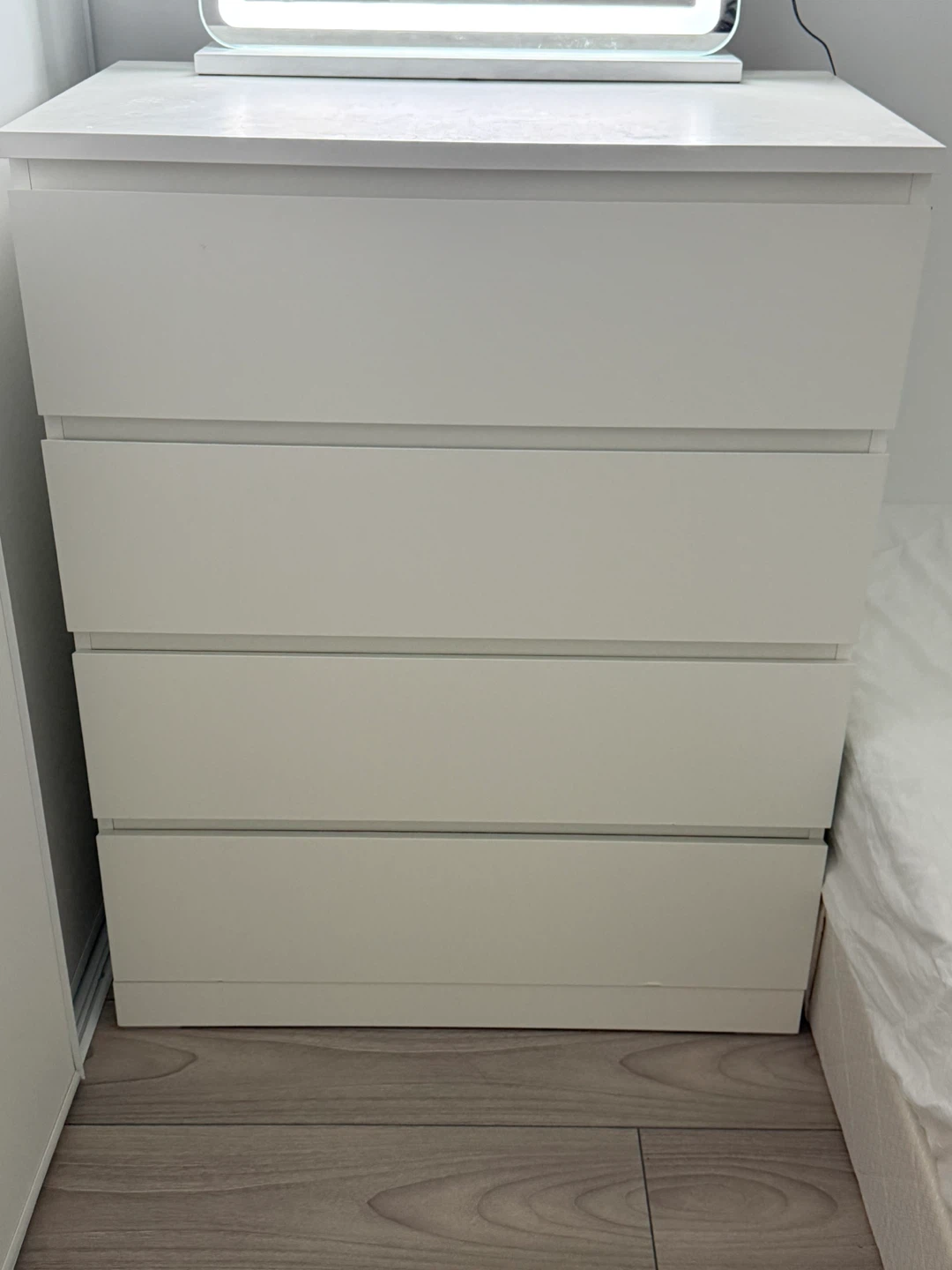 Ikea MALM White 4-drawer dresser (move-out sale)