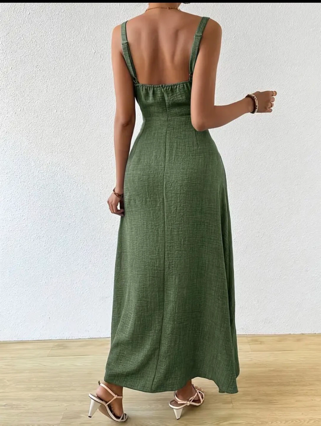 Maxi Army Green Dress - photo 2