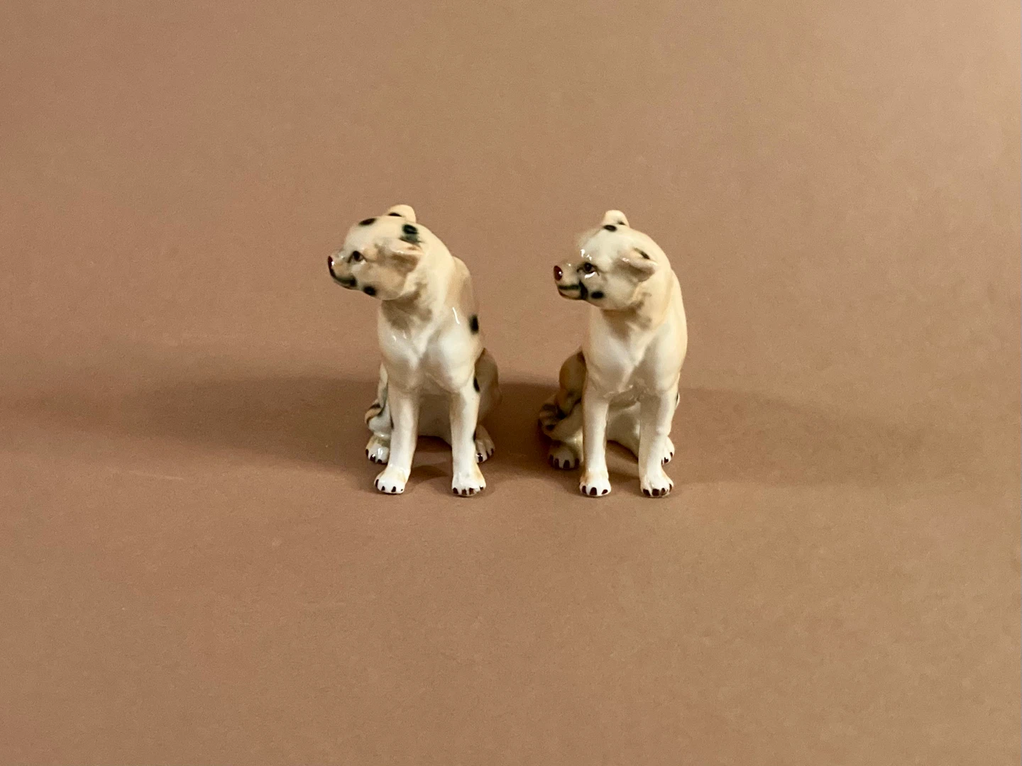 Pair of vintage hand painted leopard figures - photo 5