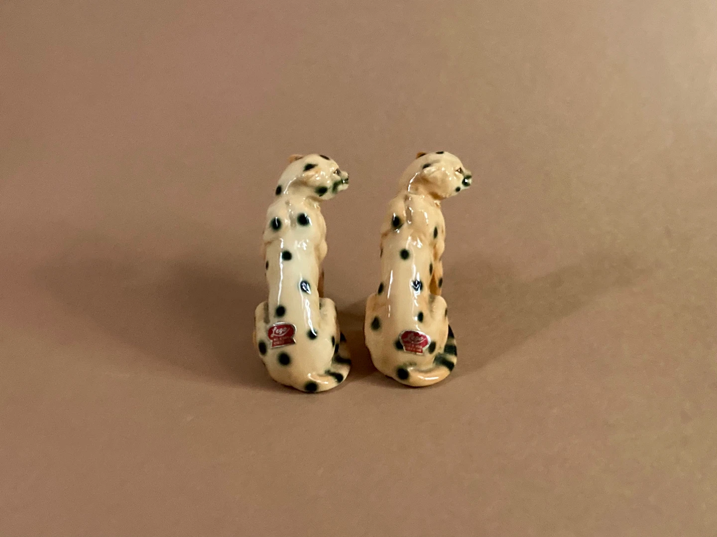 Pair of vintage hand painted leopard figures - photo 3