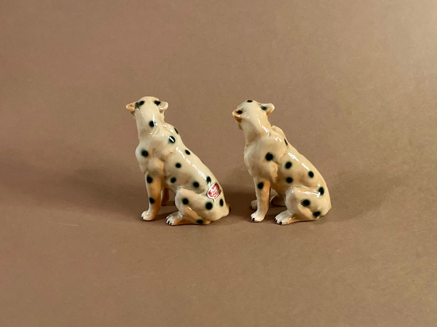 Pair of vintage hand painted leopard figures - photo 4