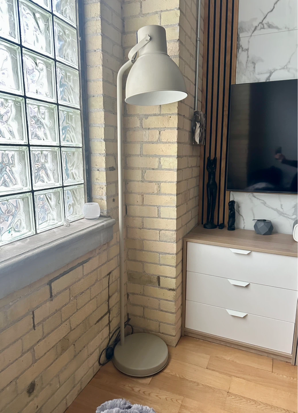 VINTAGE INDUSTRIAL STEEL LOFT FLOOR LAMP IKEA HEKTAR