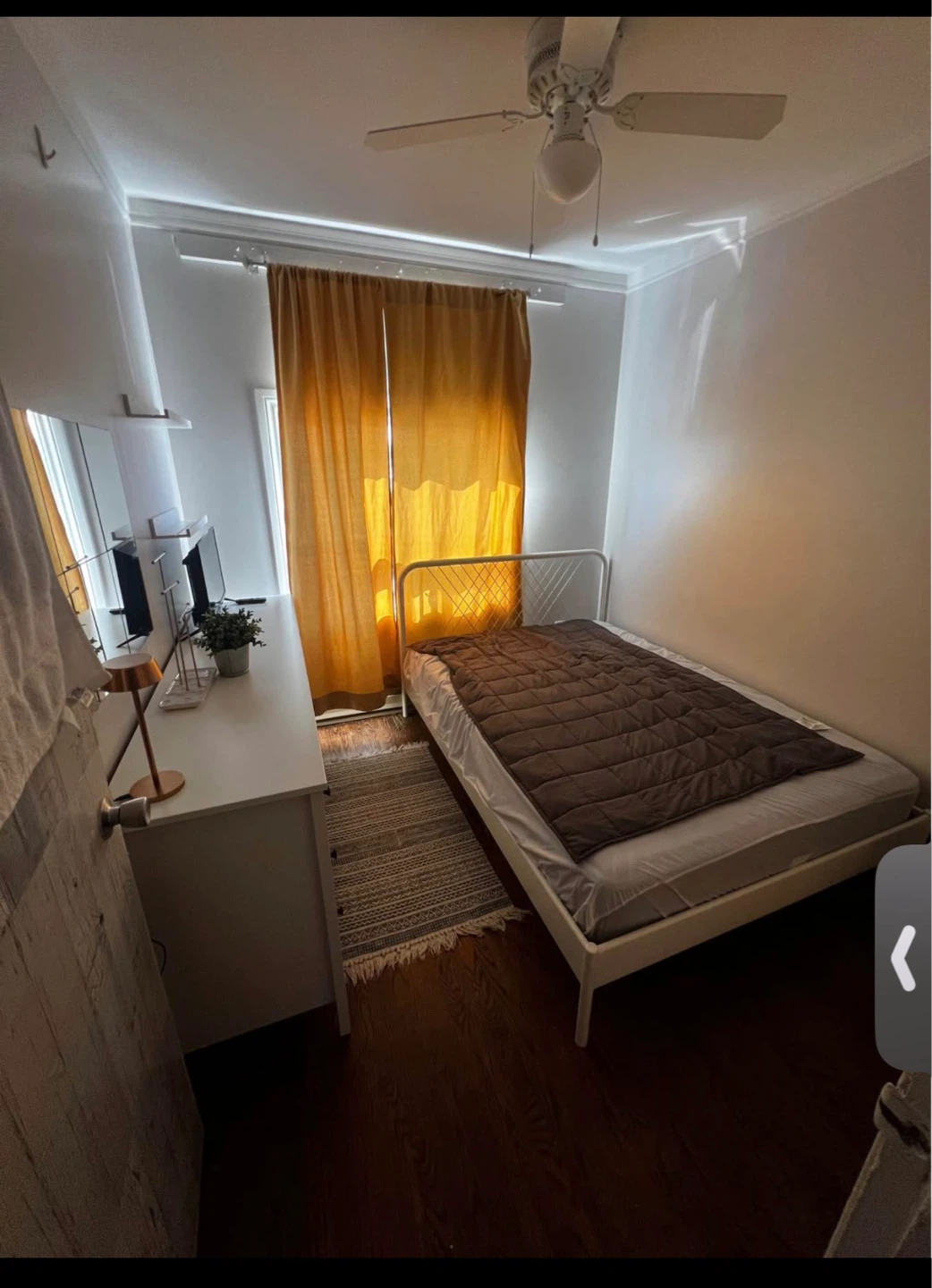 IKEA White Metal Bed Frame with Mattress - photo 4