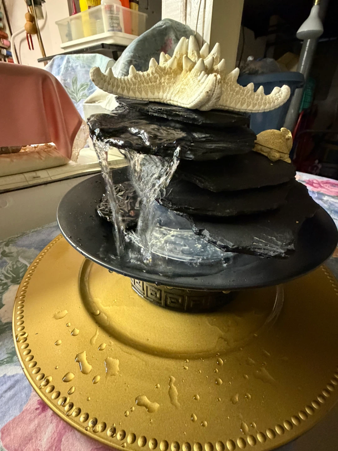 Tabletop Water Fountain with Starfish