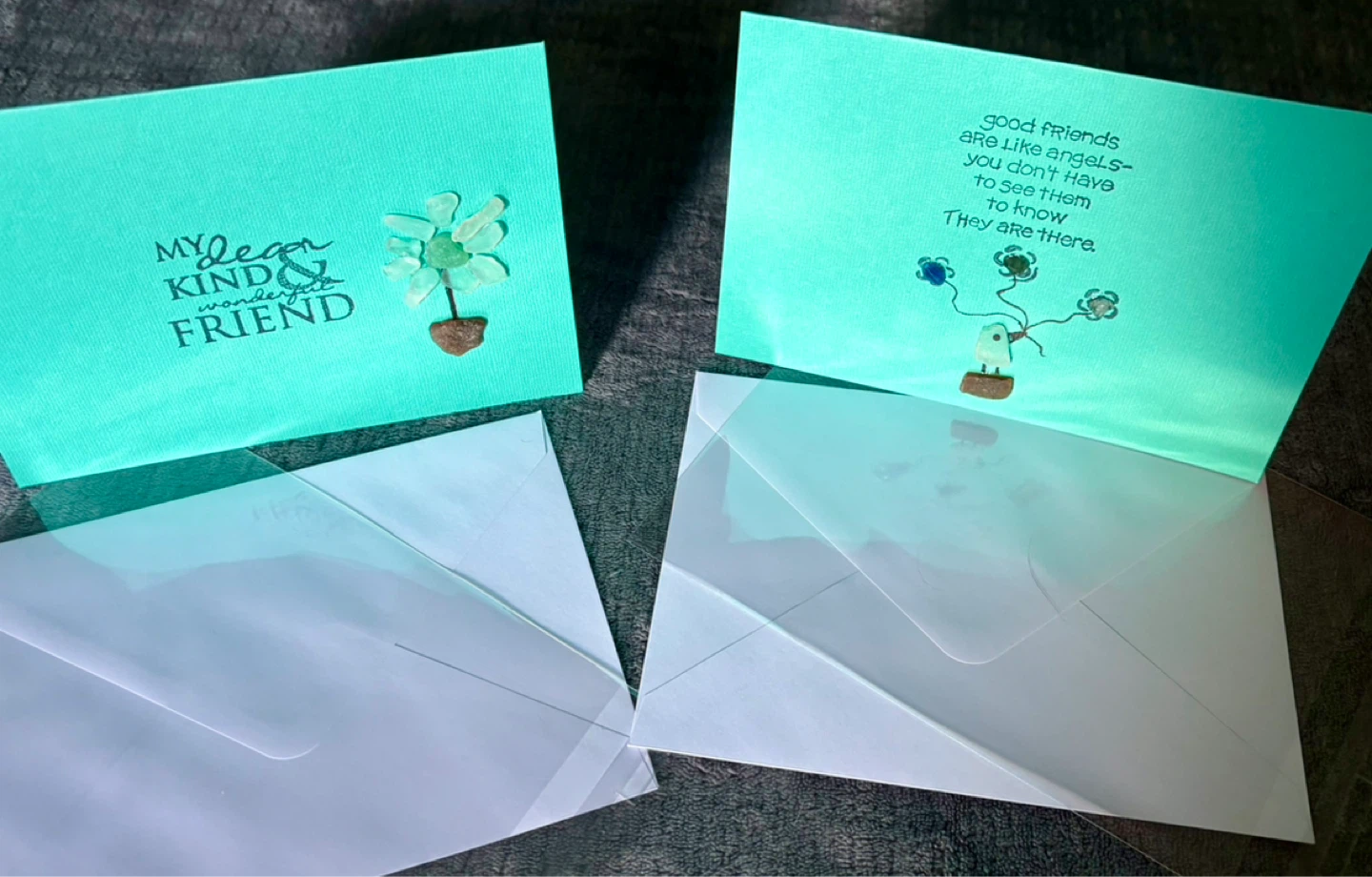 $10- 2pk SeaGlass Friendship Cards