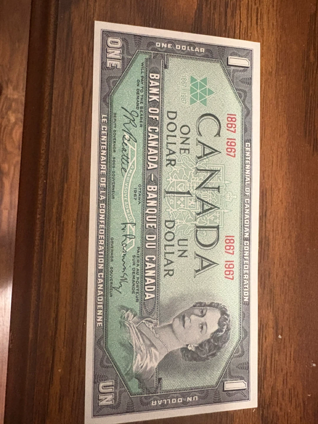 Canada 1 Dollar Banknote - Centennial of Confederation 1967