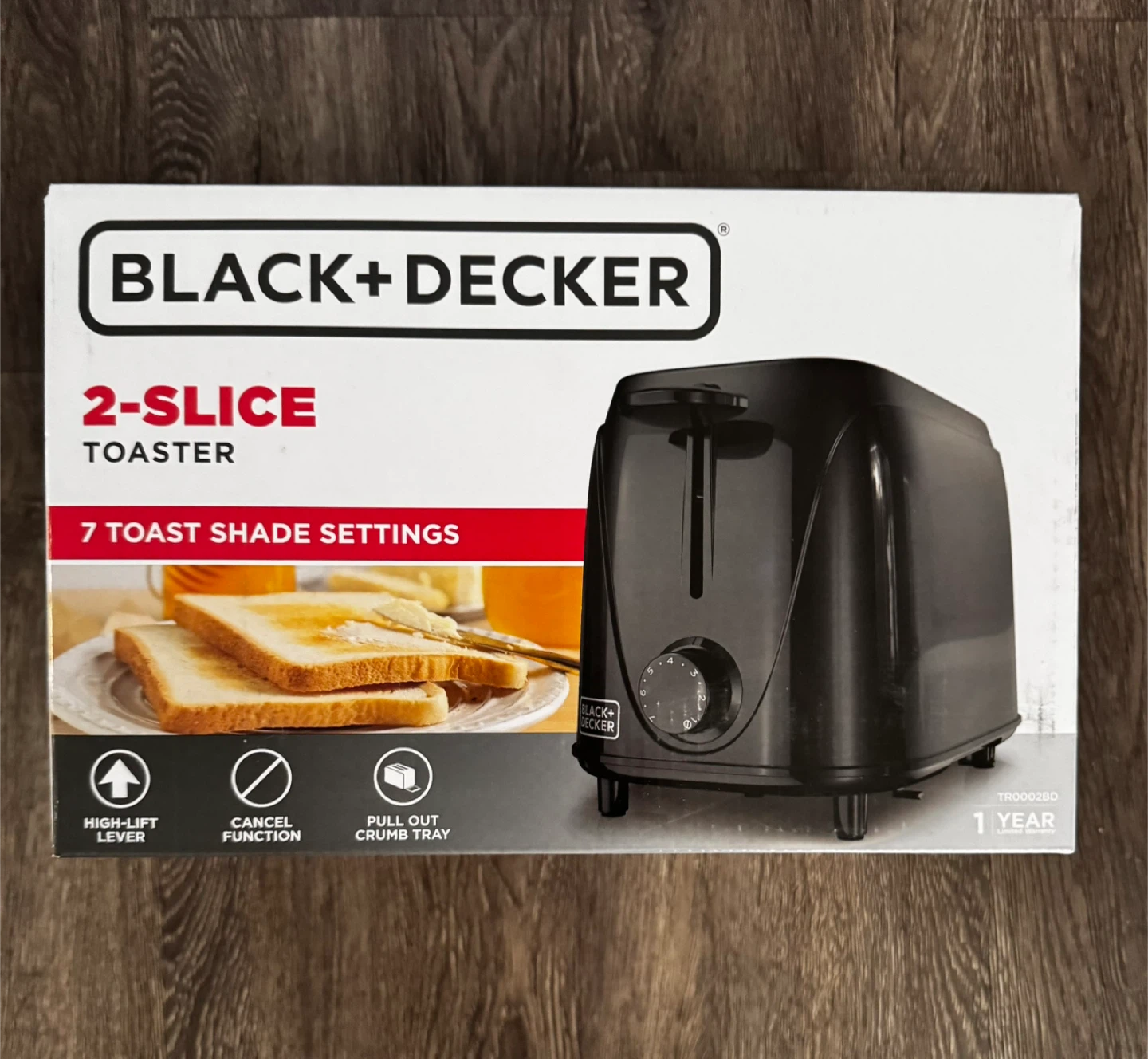 Black+Decker 2-Slice Toaster New