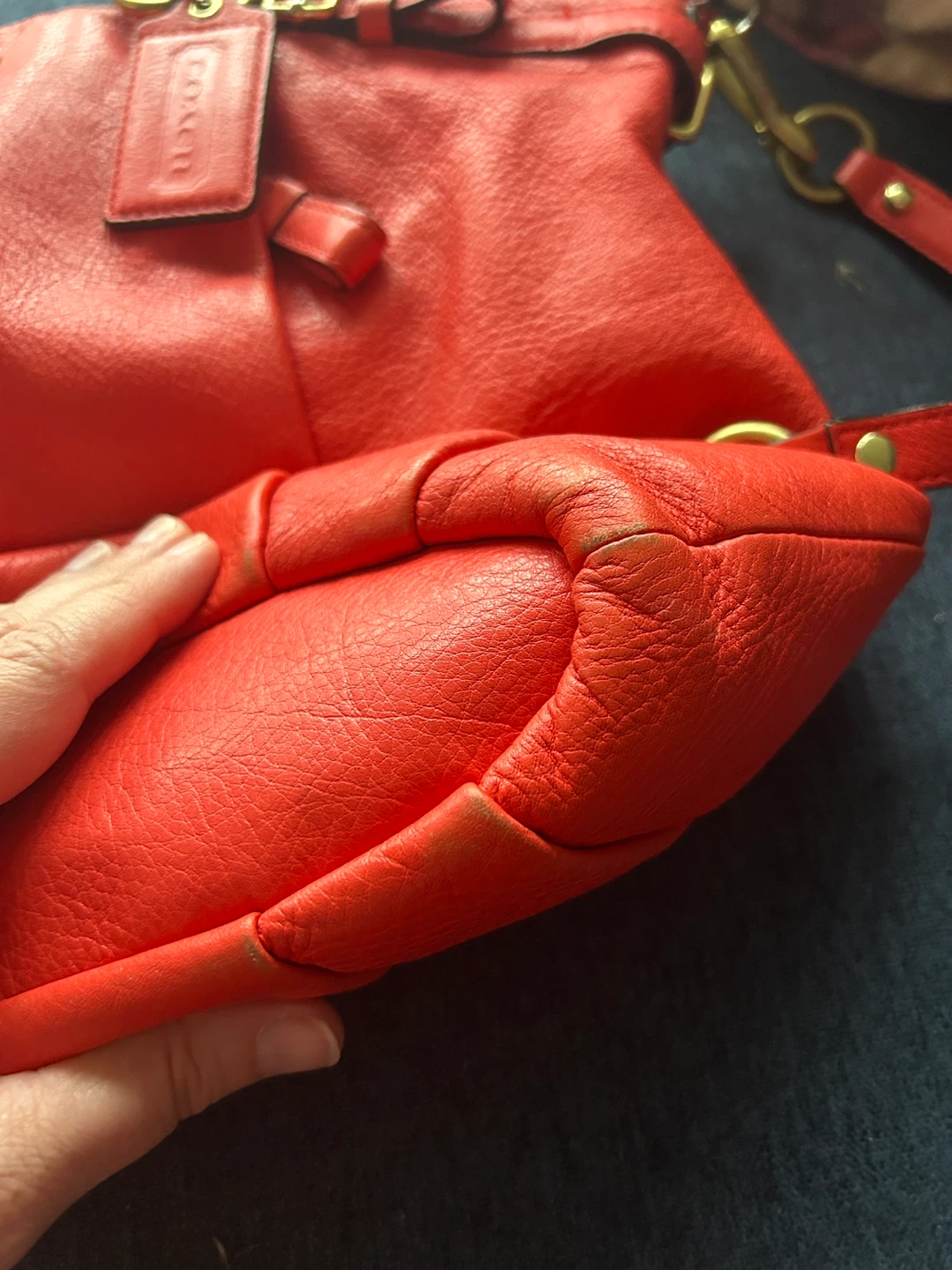 Coach orange Leather Satchel Bag - photo 4