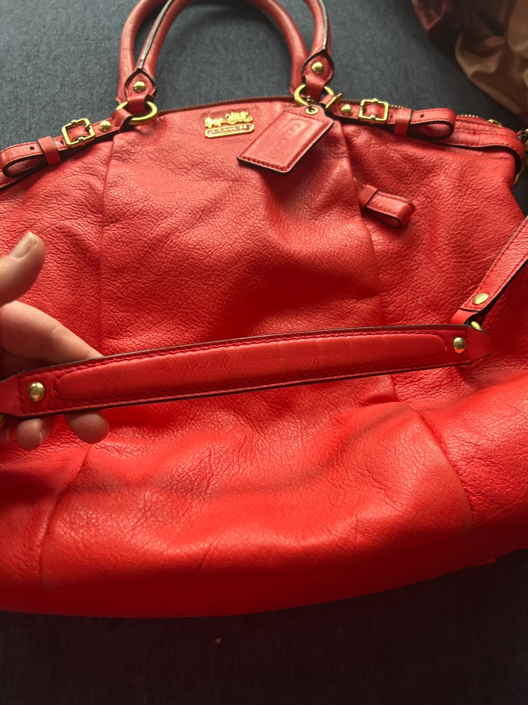 Coach orange Leather Satchel Bag - photo 5