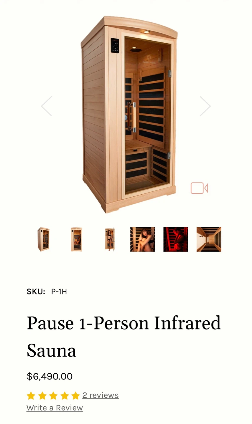 Pause 1-Person Infrared Sauna