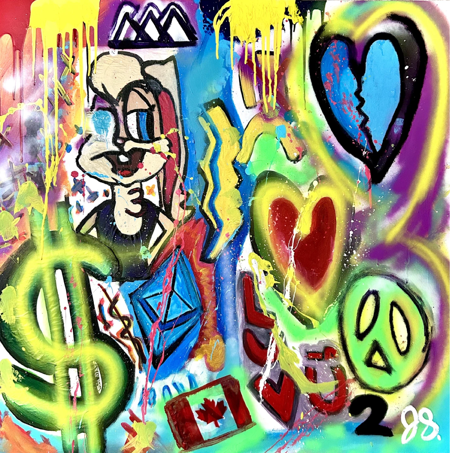 Graffiti Art Painting with Lola Bunny