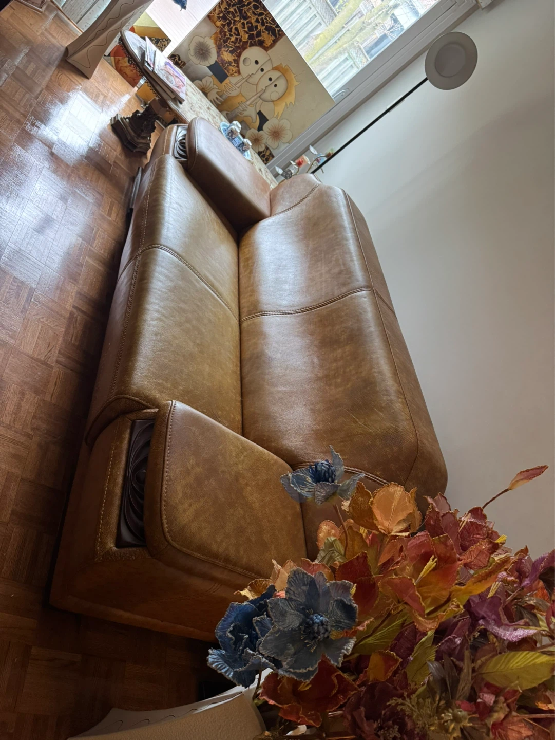 3 Brown Leather Sofa and Armchair Set - photo 3
