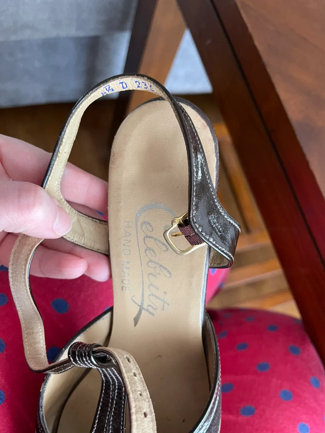 Celebrity Handmade Women's Brown Suede Peep Toe Heels - Size 8.5 - photo 3