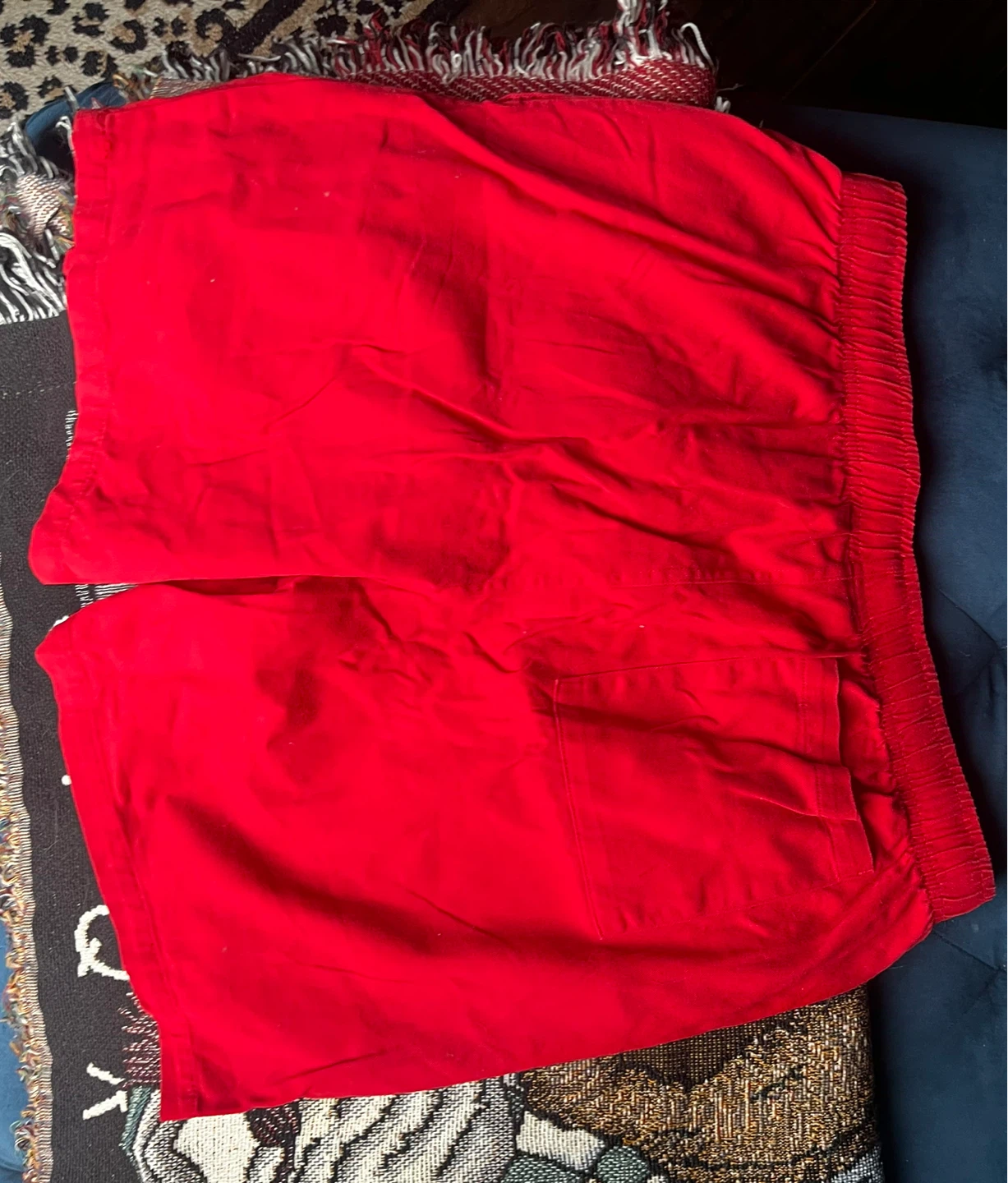 OVO Red Cotton Shorts (Medium) - photo 2