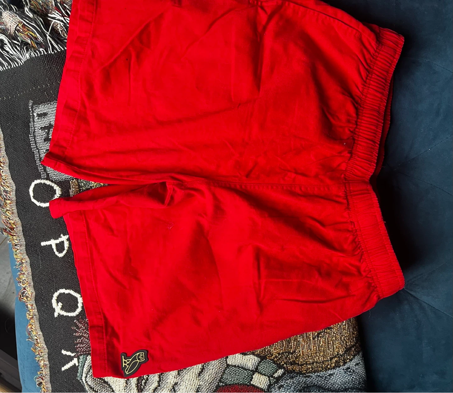 OVO Red Cotton Shorts (Medium)
