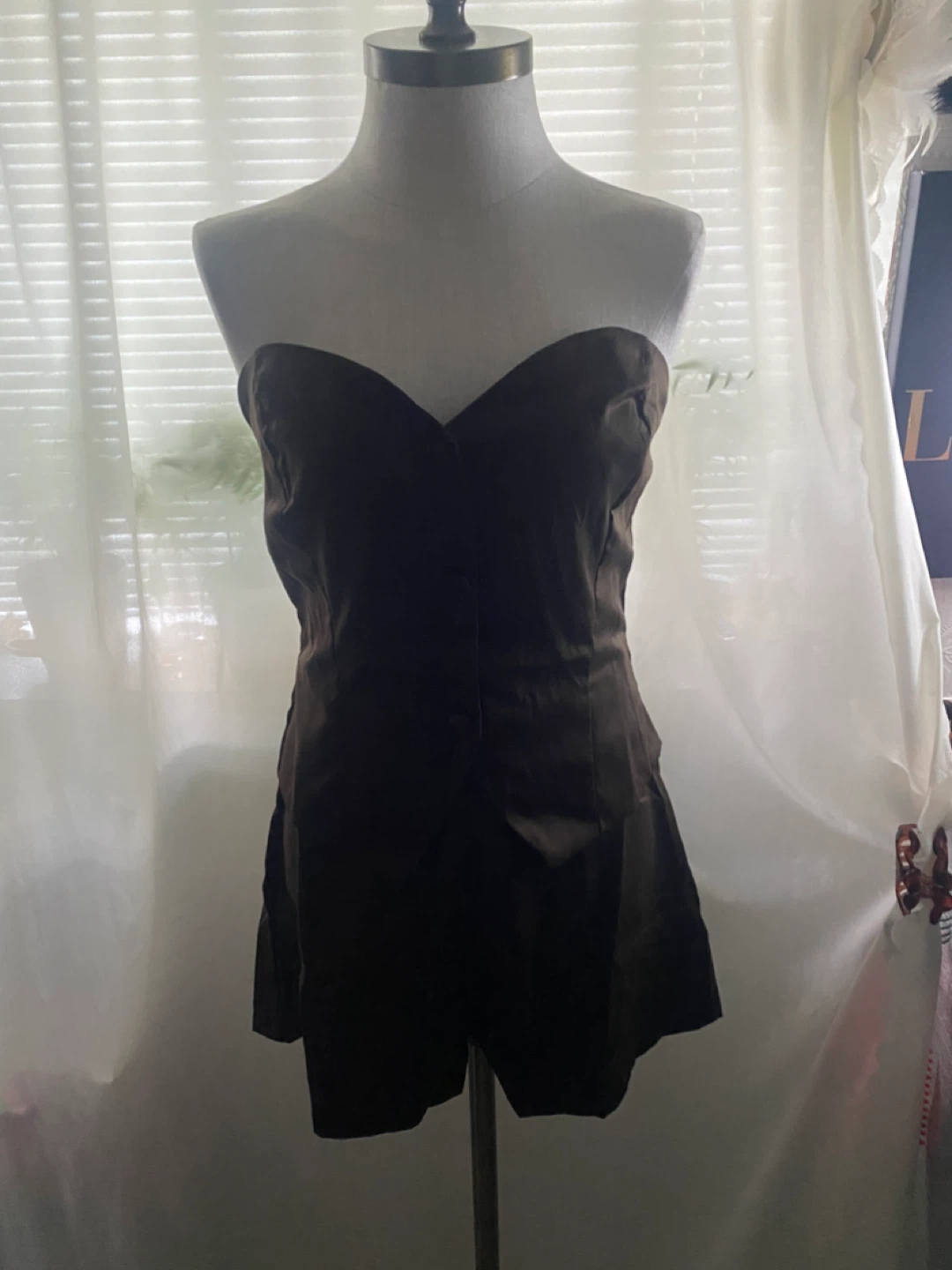 Brown Tube Romper Shorts - photo 3